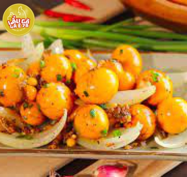 Trứng Non Cháy Tỏi