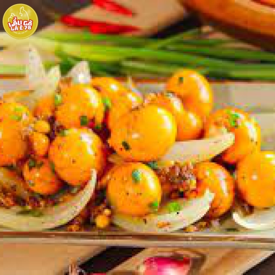 Trứng Non Cháy Tỏi